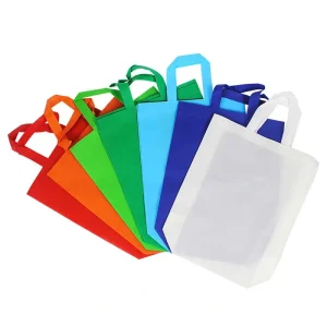 Wholesale Recyclable Non-woven Grocery Shopping Bags Stock Customisable Eco-friendly Carrier Bags with Screen Printed Logo